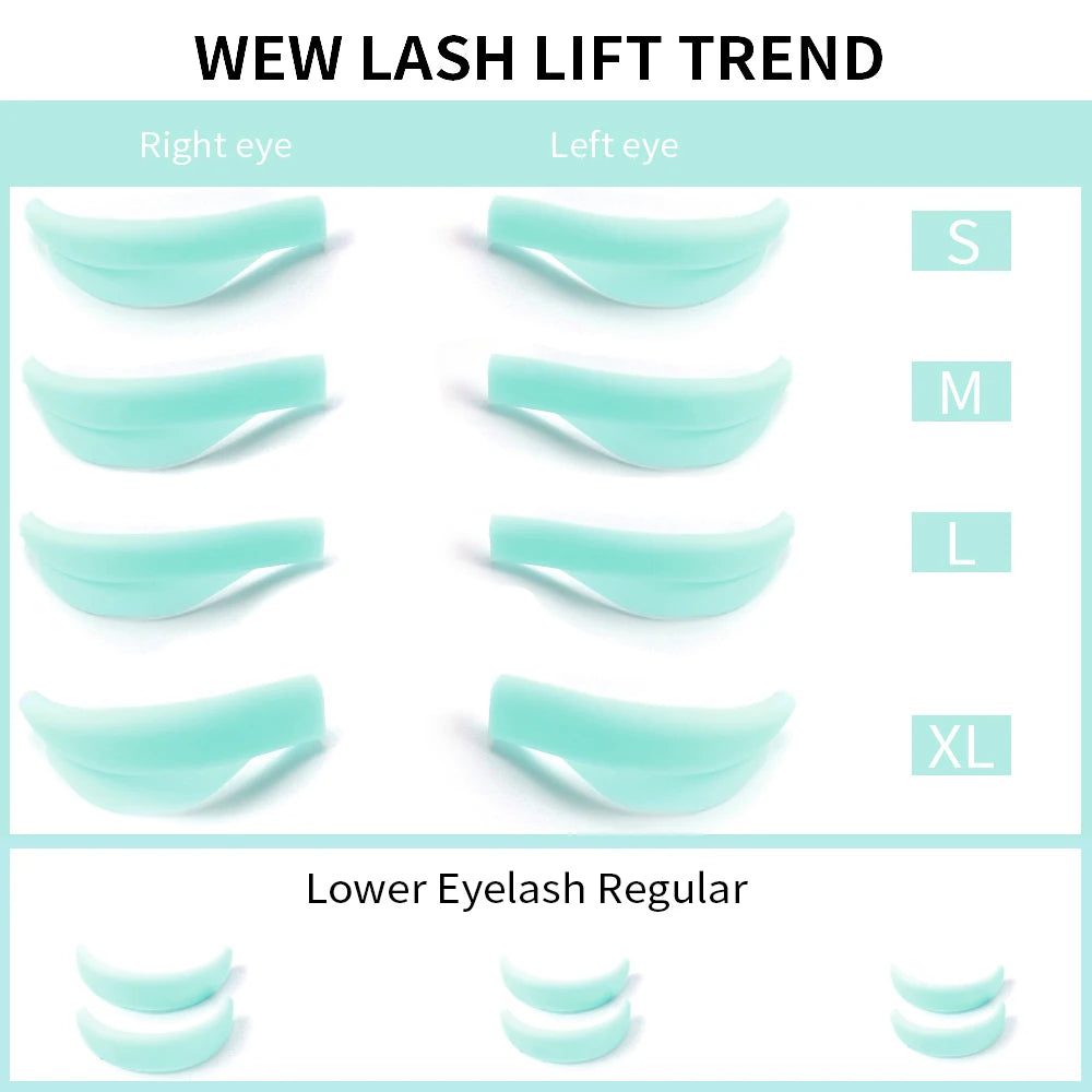 14PCS L Curl Lash Lift Rods & Shields – 7 Sizes