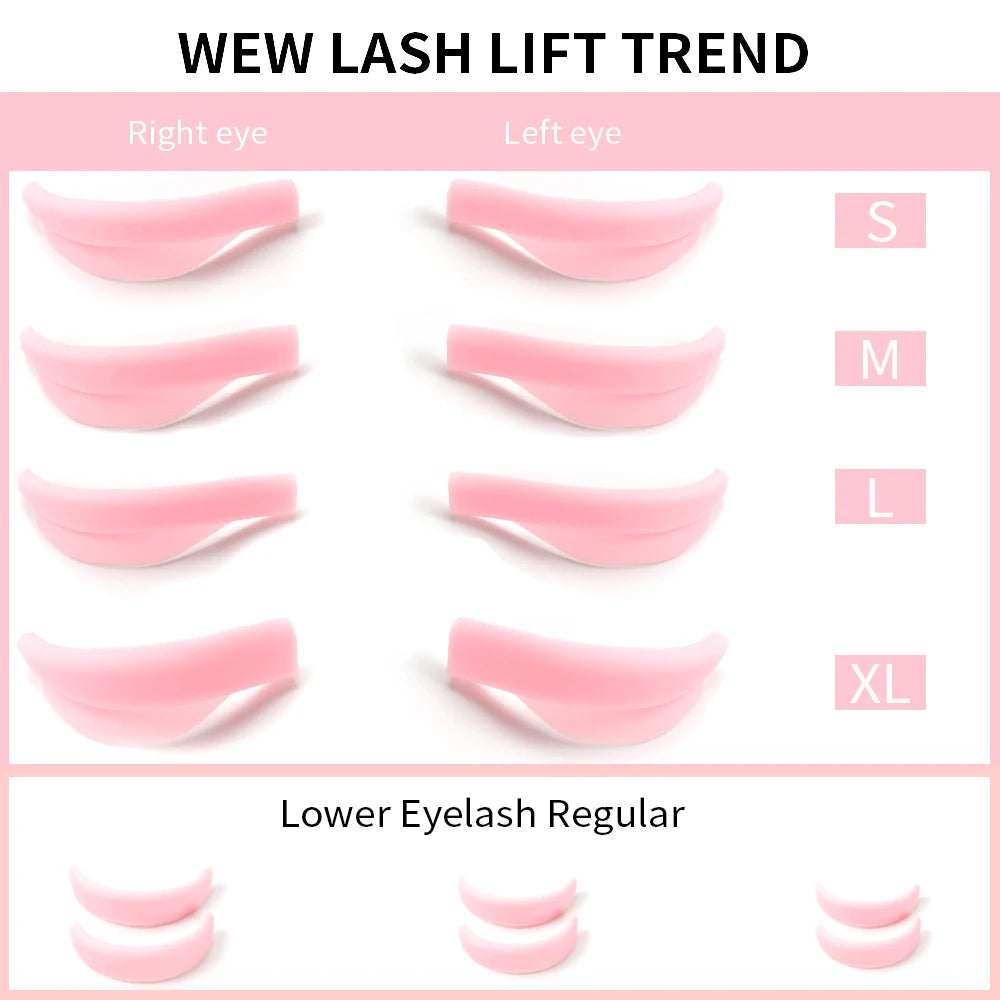 14PCS L Curl Lash Lift Rods & Shields – 7 Sizes