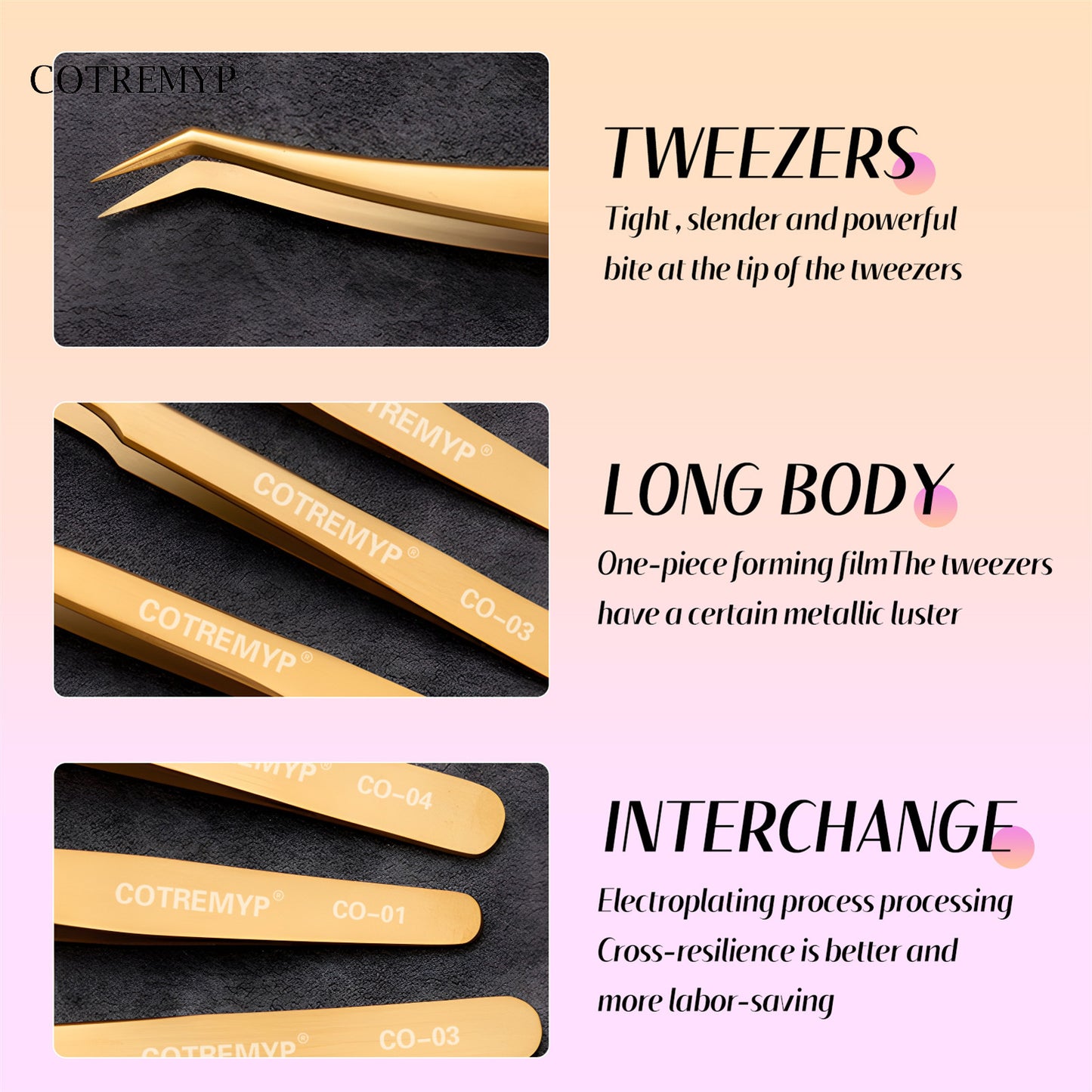 Professional Lash Extension Precision Tweezers
