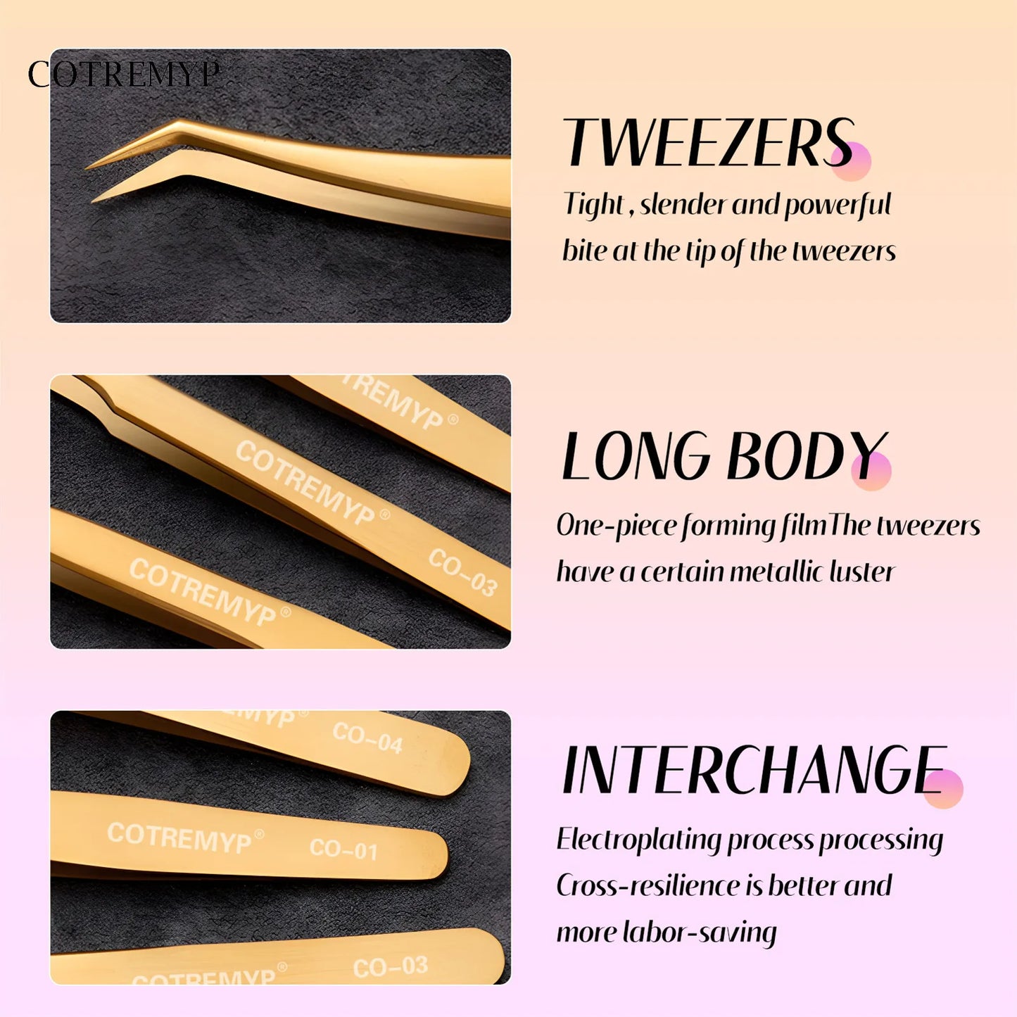 Professional Lash Extension Precision Tweezers