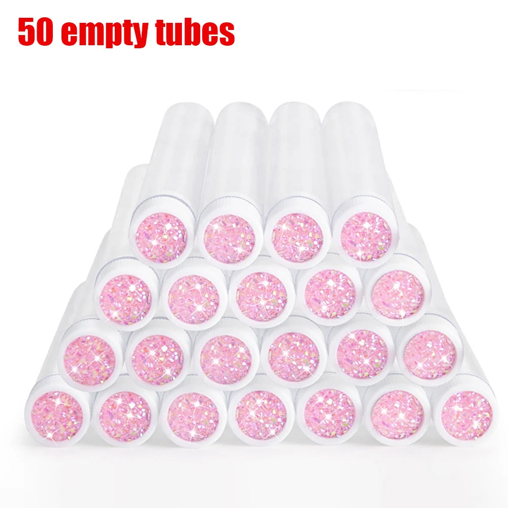 50 Pairs Lash Spoolie Brushes with Dust-Proof Tubes