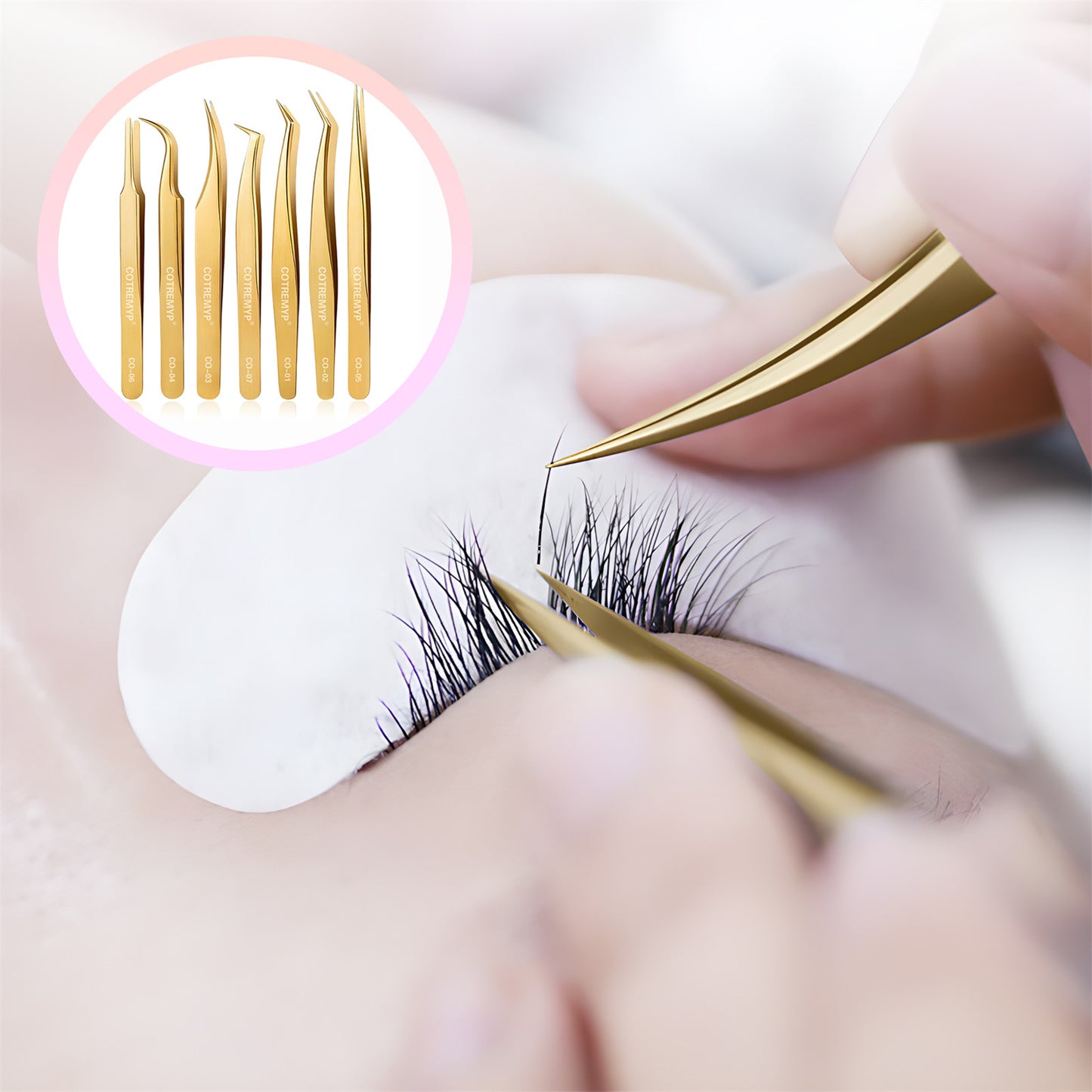 Professional Lash Extension Precision Tweezers