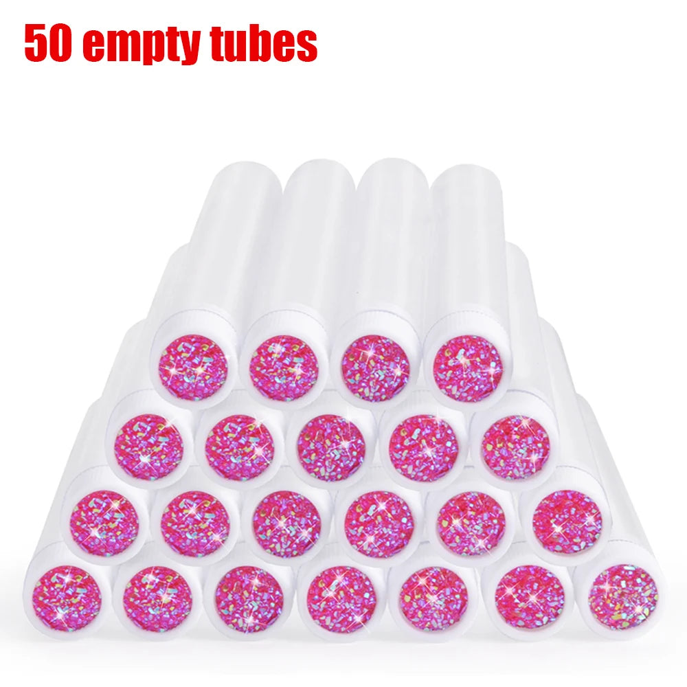 50 Pairs Lash Spoolie Brushes with Dust-Proof Tubes