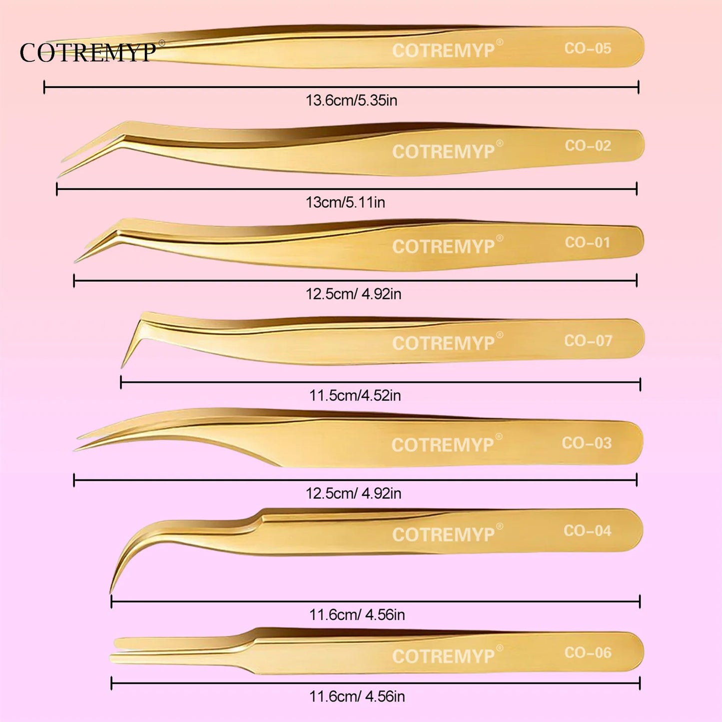 Professional Lash Extension Precision Tweezers