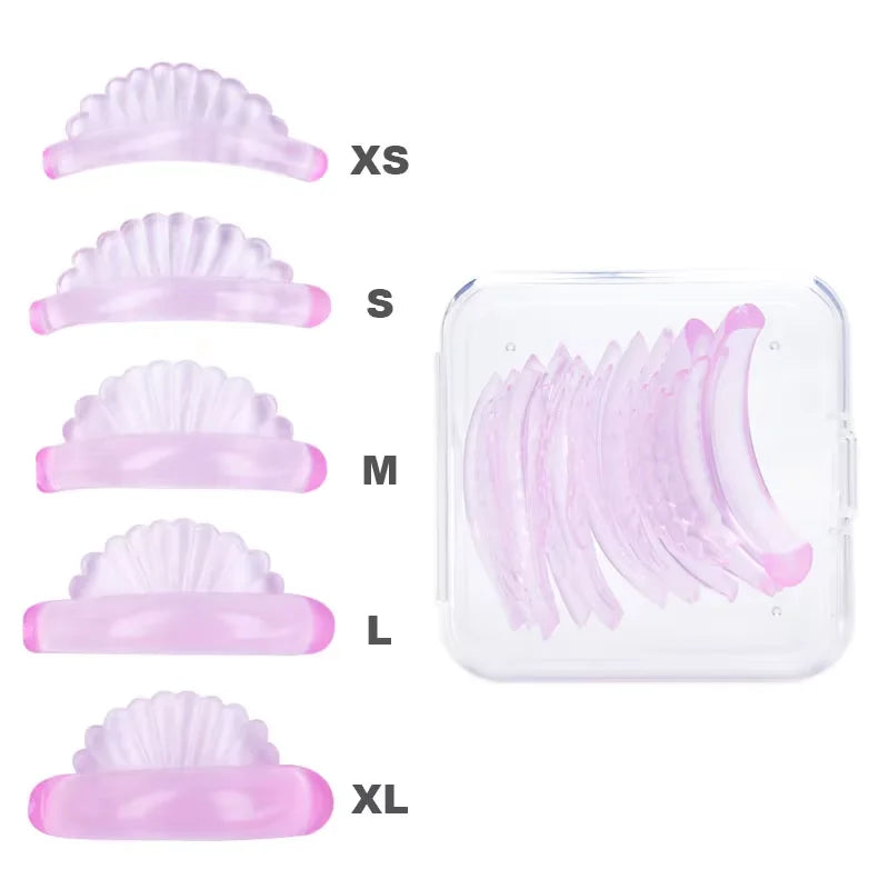 5 Pairs Round Silicone Lash Lift Shields