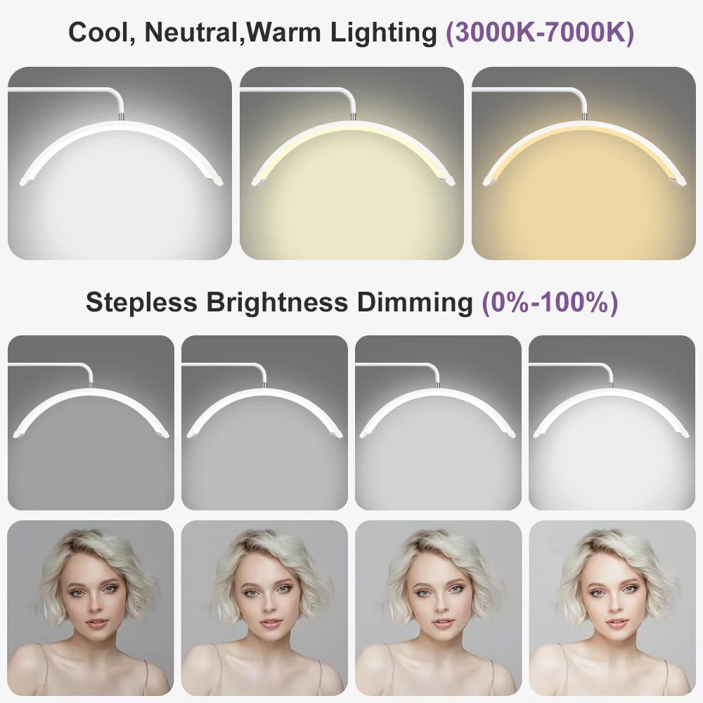 23" Half Moon Lash Light – Adjustable LED Lamp